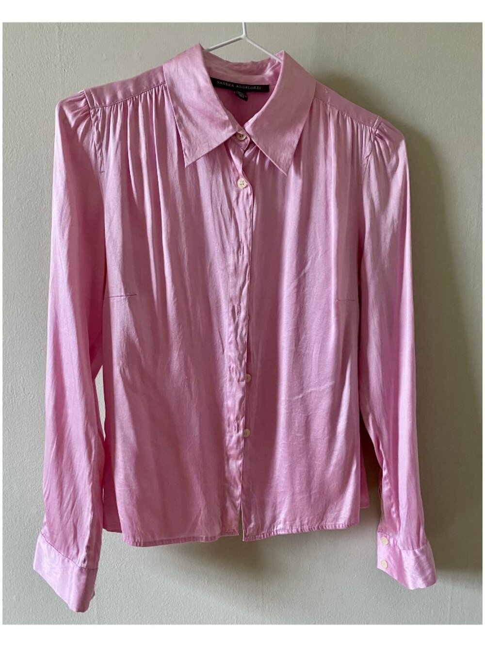 Vintage Silk Blouse Light Pink Bubblegum